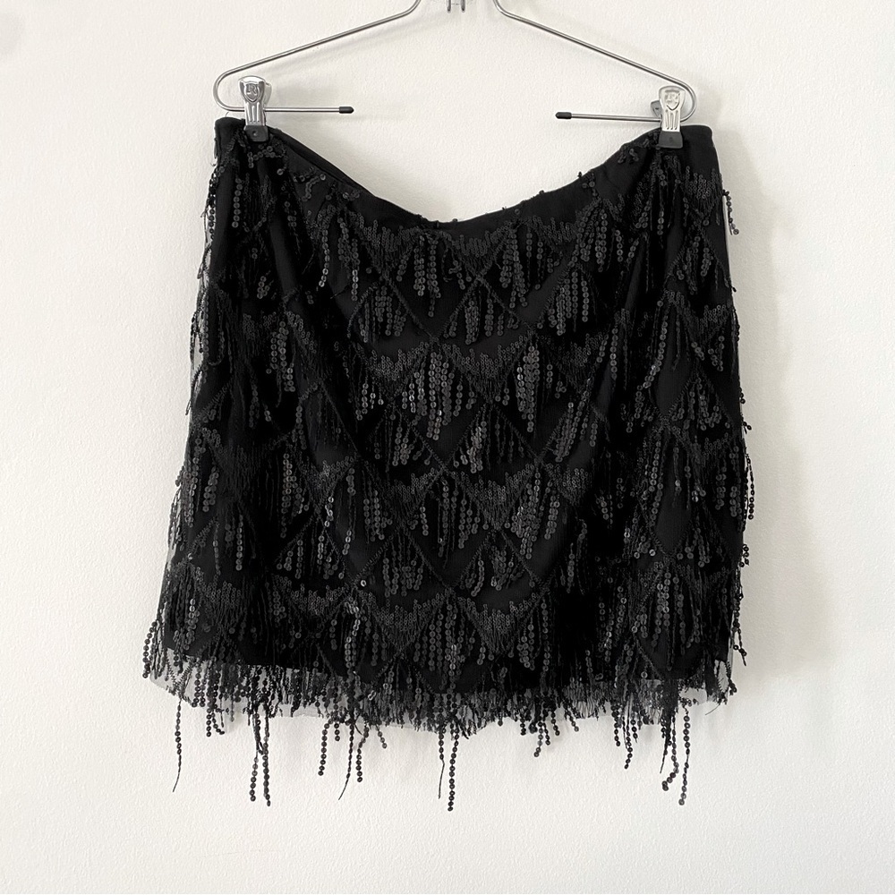 Showpo. Khrizza Sequin Diamond Mesh Black Costume/Party Mini Skirt size 14 - Picture 10 of 11